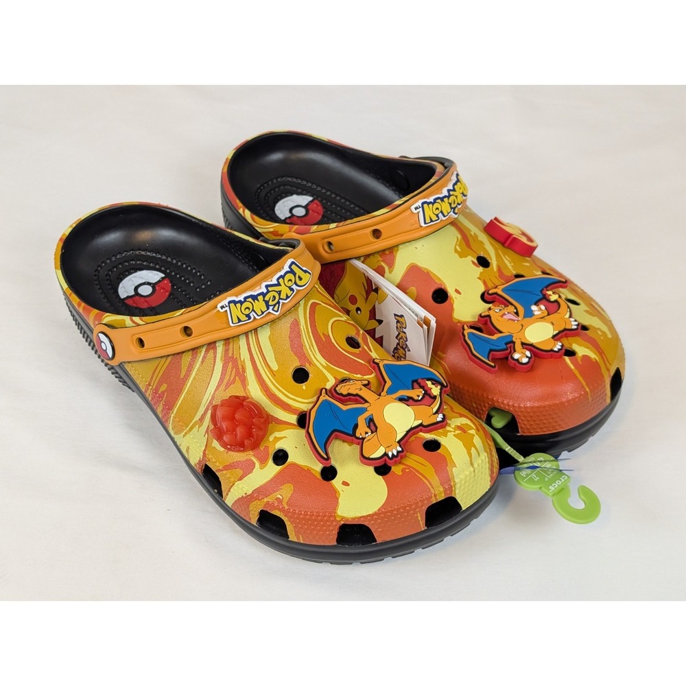Crocs Pokemon Charizard Classic Clog Size Men's 9/Women's 11 with Jibbitz New